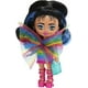 thumbnail image 1 of Barbie Extra Mini Minis Barbie con cola de caballo negra con rayas azules, 1 of 3