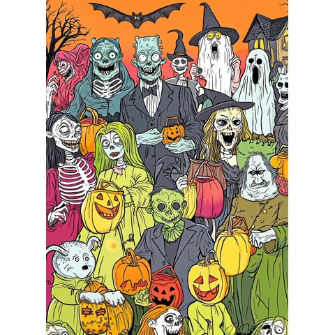 Lucky Puzzles Estd 2020 - Rompecabezas Lucky Puzzles Monster Bash 1000 Piezas Para Adultos