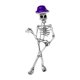 thumbnail image 1 of Broche De Halloween Pin De Halloween Accesorios Para Mujeres Hombres Broche De Esqueleto Sombrero Morado, 1 of 5