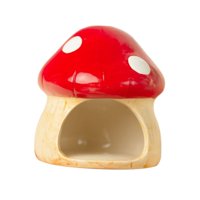 Magideal - Casa De Cerámica Para Hámster, Escondite Para Hámster, Bonito Cuenco De Alimentación Con Forma De Seta Para Hurón, Hámster Enano, Animales Pequeños, E Casa Para Hámster S