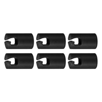 Ioensy - Reemplazo De Reparación De Cubiertas De Postes De Caja De Trampolín Para Niñas Exteriores De Jardín Negro 6 Piezas