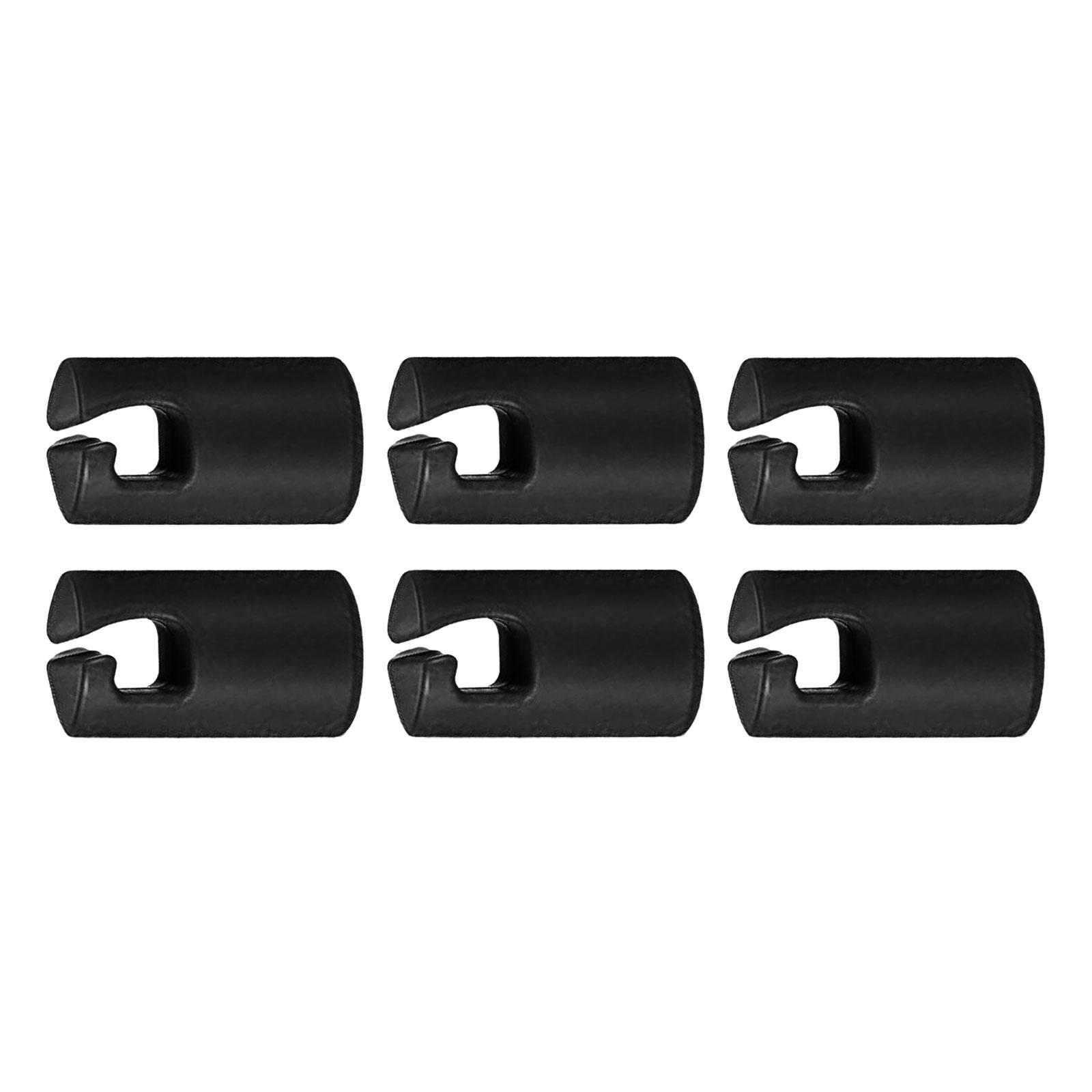 Ioensy - Reemplazo De Reparación De Cubiertas De Postes De Caja De Trampolín Para Niñas Exteriores De Jardín Negro 6 Piezas