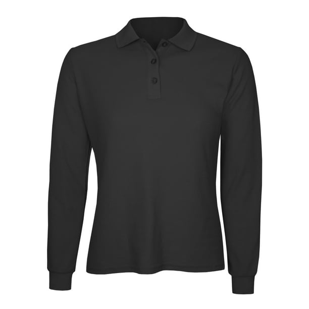 Polera Algodón Pique Manga Larga Mujer