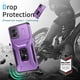 thumbnail image 3 of Funda Armada para Motorola Moto G Power 2023 con Tapa Deslizante y Soporte Magnético Giratorio Morado, 3 of 5