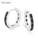 thumbnail image 1 of Aros Paris Jewelry 18K White Gold Created Mystic Emerald Cut Hoop 3 Ct Blanco, 1 of 3
