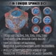 thumbnail image 2 of Ruleta Giratoria de Dados DND Froggod 7 en 1 de Metal con Relieve 3D, 2 of 7