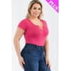 thumbnail image 3 of Saronite Body Casual Básico con Cuello Abierto, Manga Corta, sin Costuras, Suave, Estilo Insinuación (Talla Grande para Mujer), 3 of 5