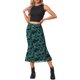 thumbnail image 2 of INSPIRE CHIC Falda Floral para Mujer con Cintura Alta Elástica de Malla Cola de Sirena Otoño Invierno Elegante Falda Midi XL Azul Pavo Real, 2 of 6