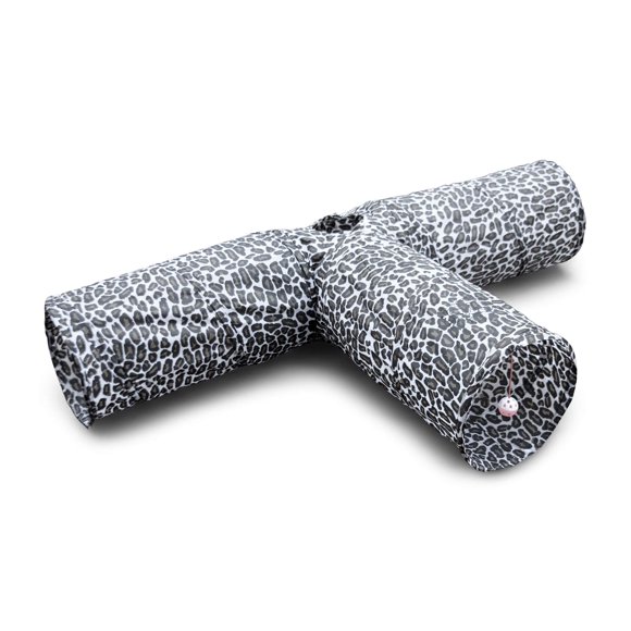 Túnel para Gatos Feline Ruff 3 Vías Extra Grande 30 cm Estampado Animal
