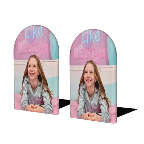Like Nastya Sujetalibros decorativos temáticos, tope para estantería con base antideslizante, uso dual para hogar y oficina - 2 piezas