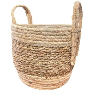 Oem - Macetero Cesto Canasto Maceta De Mimbre Con Asas Rustico