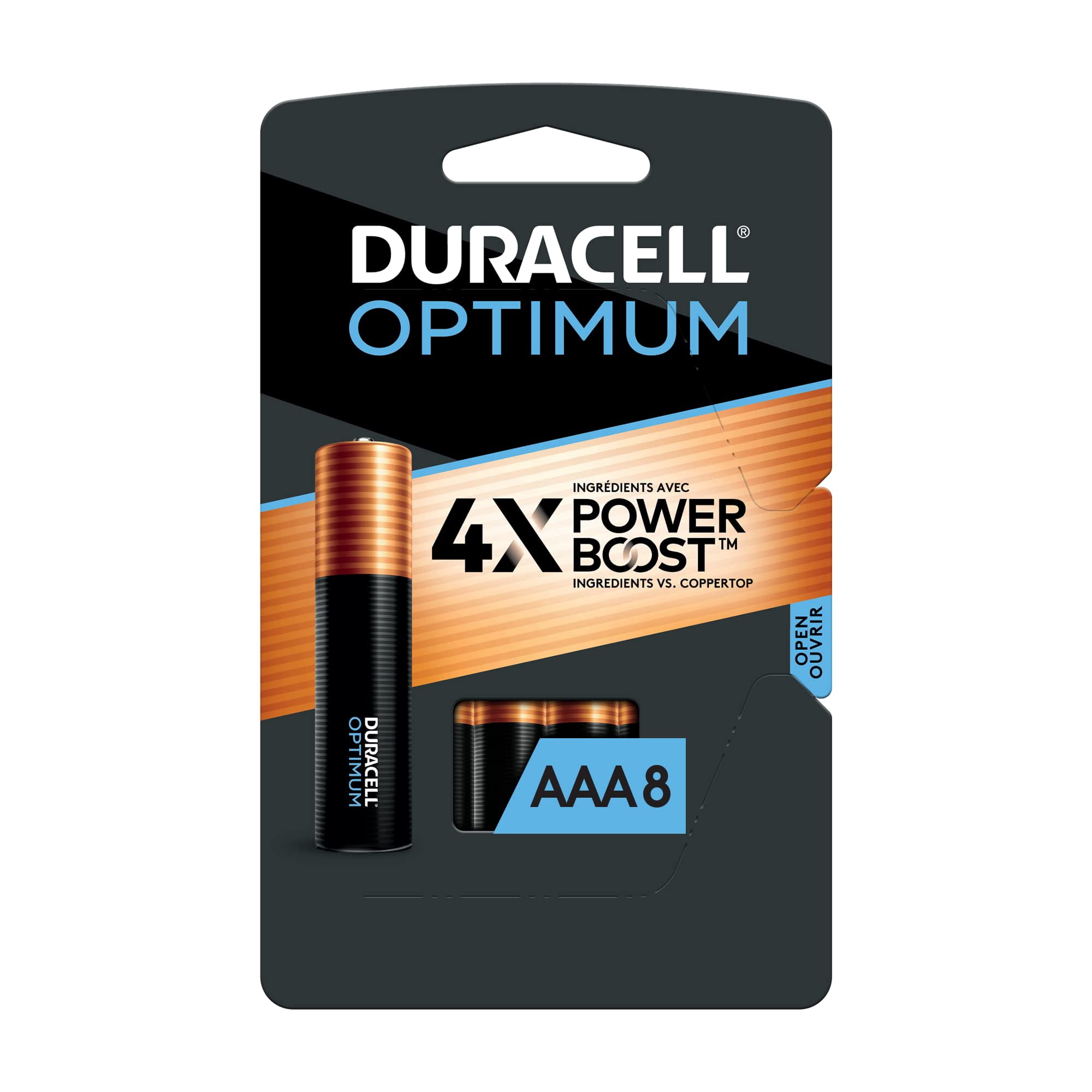 Duracell - Batería Optimum Aaa Paquete De 8 Con Power Boost
