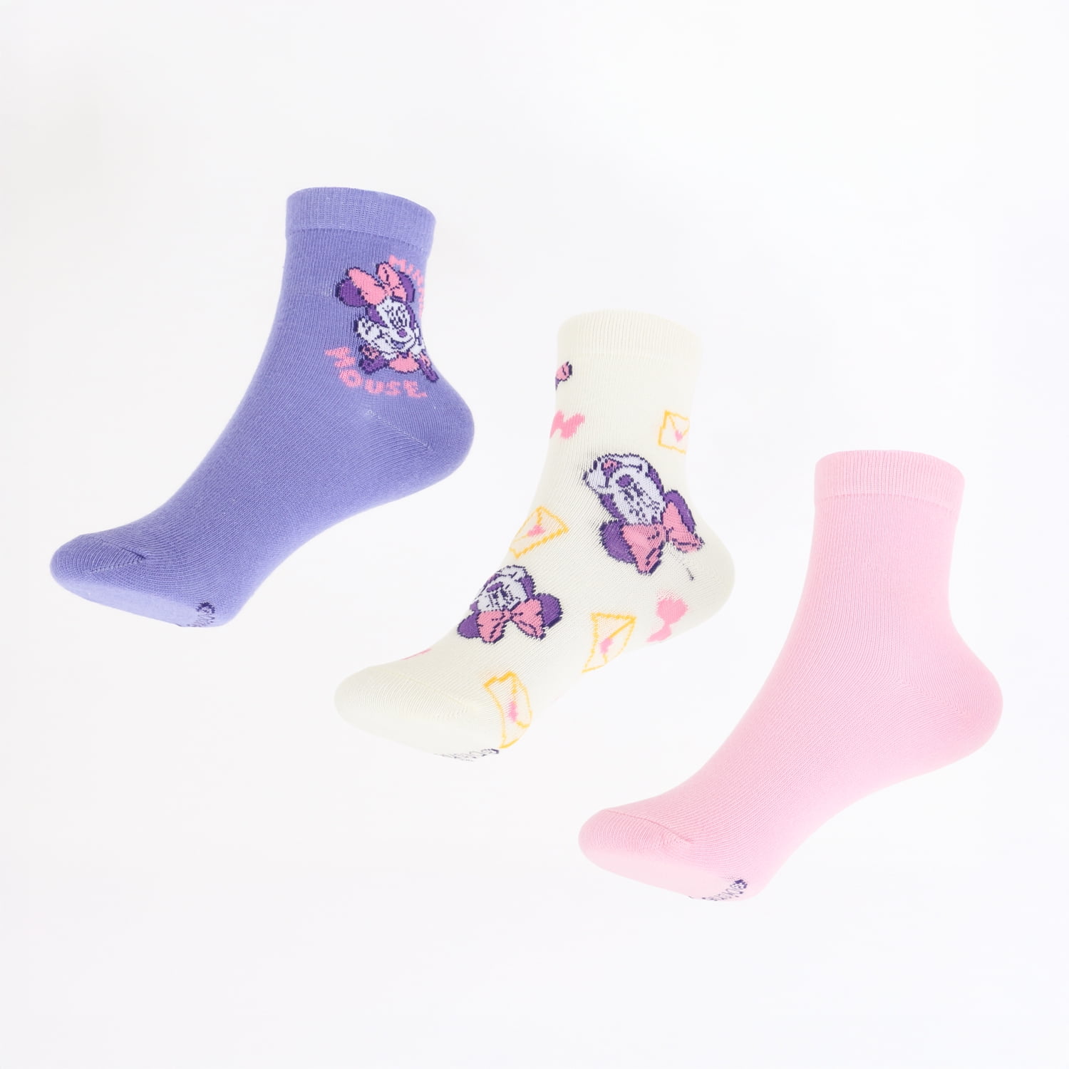 Tripack Calcetines Niña Blanco Minnie & Daisy Disney