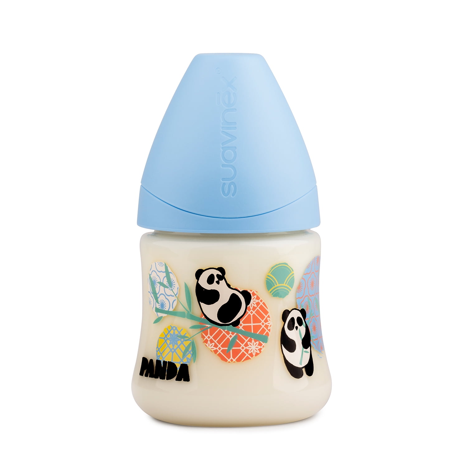 Suavinex - Mamadera 150 Ml Tetina Anatomica Silicona Panda Azul