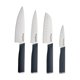 thumbnail image 1 of Juego de cuchillos de chef KitchenAid gris carbón, 4 piezas, 1 of 6
