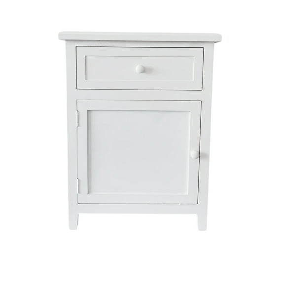 Velador Dormitorio Cajon Puerta Izquierdo Blanco