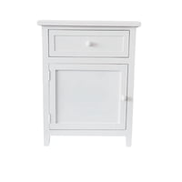 Castellaro - Velador Dormitorio Cajon Puerta Izquierdo Blanco