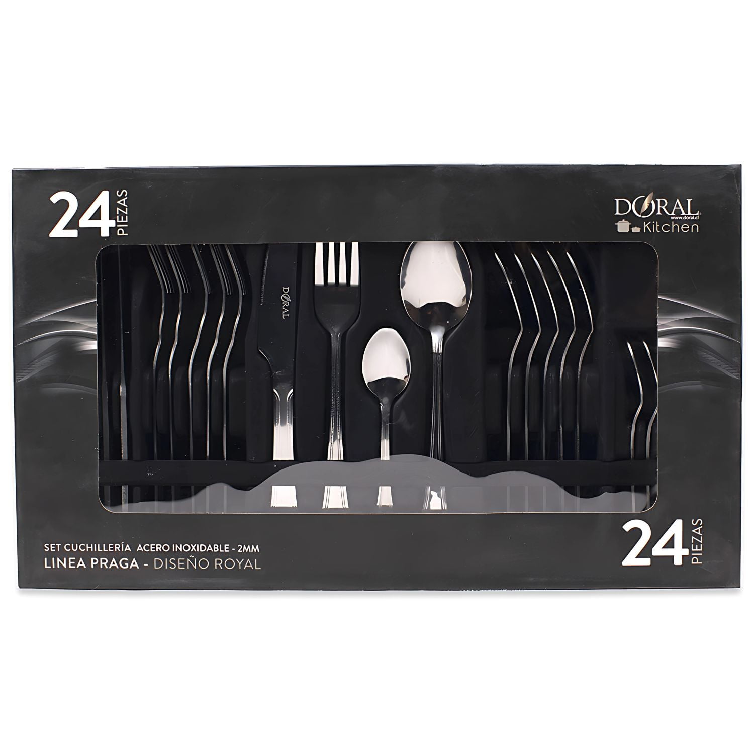 Juego Cuchillería 24 Piezas Acero Inoxidable Doral - Ps