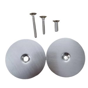 Bothyi - Placa De Cubierta Para Pomo De Puerta Portátil Con Tornillo Para Cajón Comercial De Dormitorio, Color Plateado