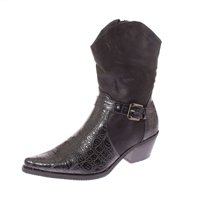 Bota Vaquera Negro Vía Franca.