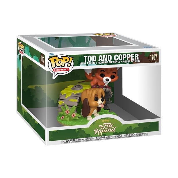 Figura de vinilo coleccionable Funko Pop! Momento: El zorro y el sabueso, Tod y Copper