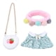 thumbnail image 3 of Mu?eco De Peluche Suave Ropa Disfraz Diadema Para Ni?as Mu?ecas Colorido Pom Pom, 3 of 5