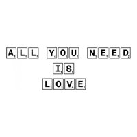 Rienda Libre Graphics - Decomural All You Need Is Love Scrabble Tile Ws-34243
