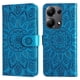 thumbnail image 1 of Funda tipo cartera FOXDOCK para Xiaomi Poco M6 Pro 4G , diseño girasol en relieve, cuero PU, cierre magnético, soporte y tarjetero, 1 of 5
