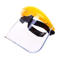 Magideal - Protector Facial De Repuesto Diy Y Visera Transparente Con Soporte Para Cascos Duros De Ala Completa, Accesorios Abatibles Hacia Arriba Y Hacia Abajo
