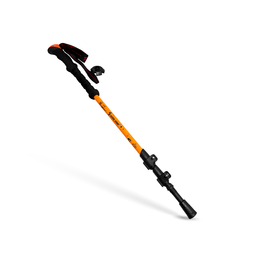 Pwrfitness - Bastón De Trekking Telescópico Antideslizante, Ergonómico Y Ajustable 68–135 Cm
