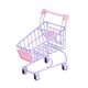 thumbnail image 1 of Mini Carrito De Compras Muebles De Casa De Muñecas Decoración De Escritorio Soporte De Maquillaje Caja De Almacenamiento Púrpura, 1 of 3