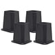 thumbnail image 1 of Set de 4 unidades para cama Kings Brand Furniture, 15 cm, color negro, 1 of 9