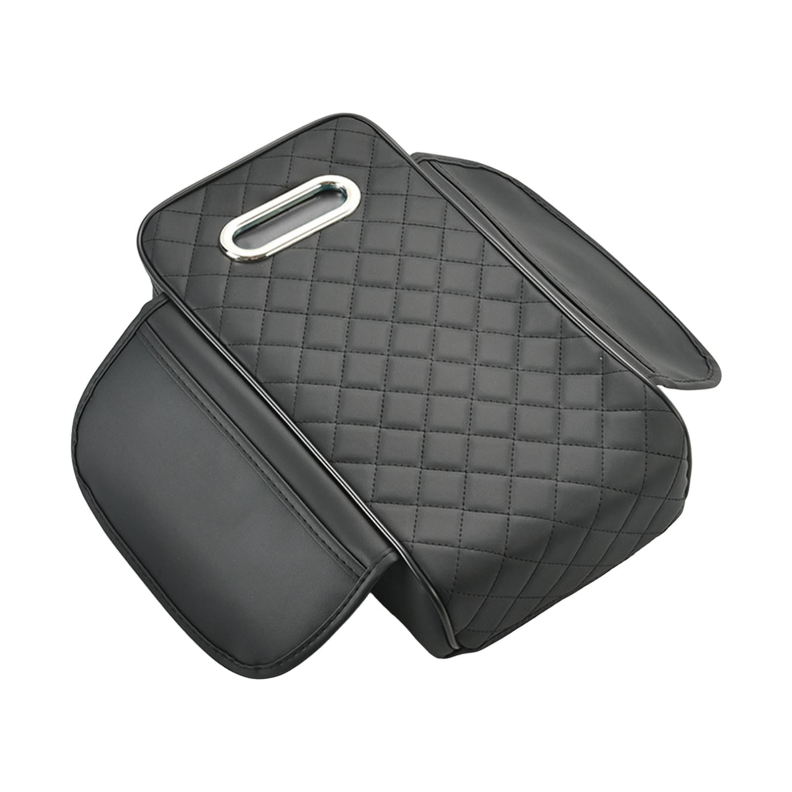 Magideal - Bolsa De Almacenamiento Genérica Para Reposabrazos De Coche, Caja De Pañuelos Con Bolsillo Organizador, Funda Impermeable Para Reposabrazos De Coche P Negro