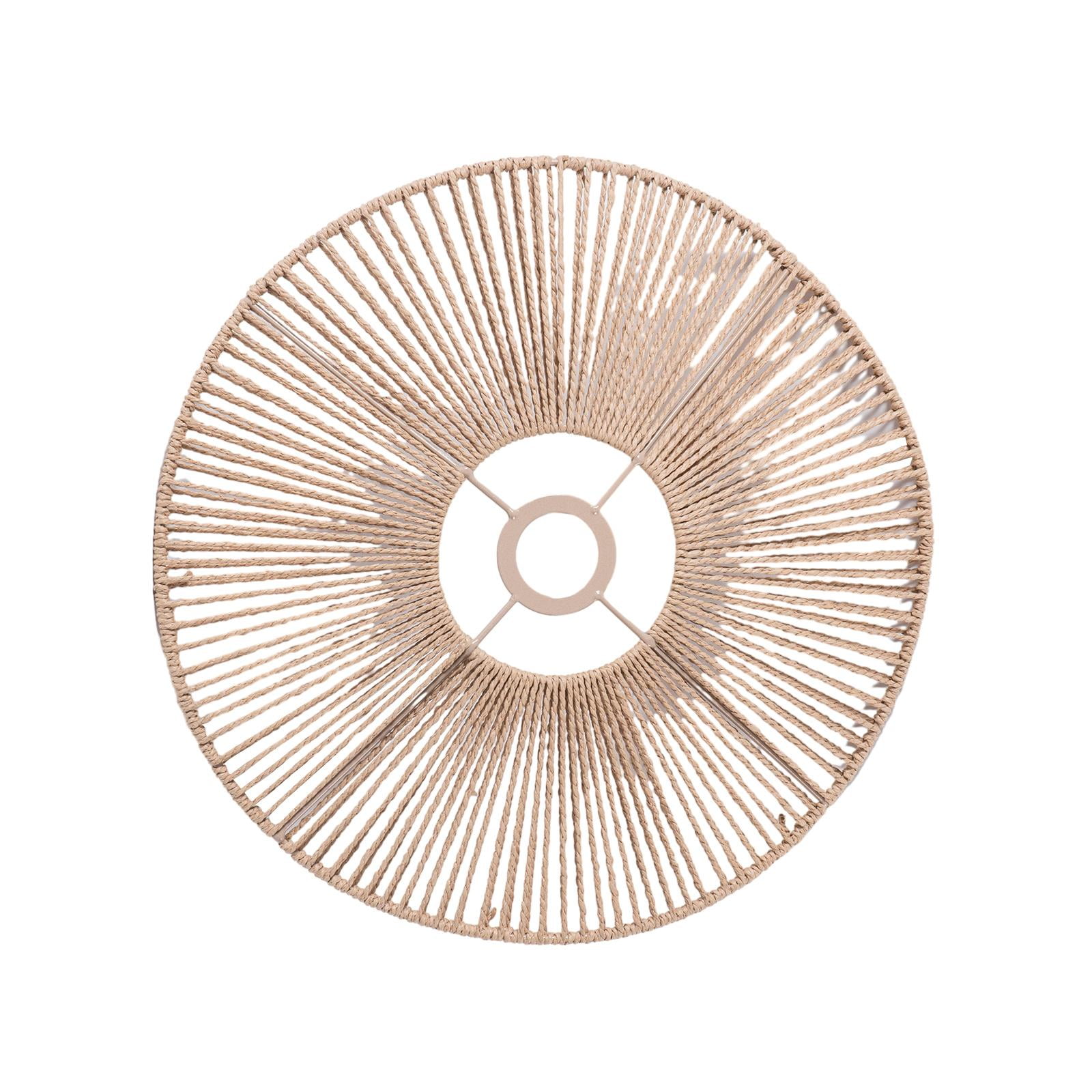 Magideal - Pantalla De Lámpara Tejida, Pantalla De Luz Colgante, Lámpara De Pie, Decoración De Luz De Lectura, Lámpara De Techo Rústica, Cubierta De Lámpara Para Amarillo