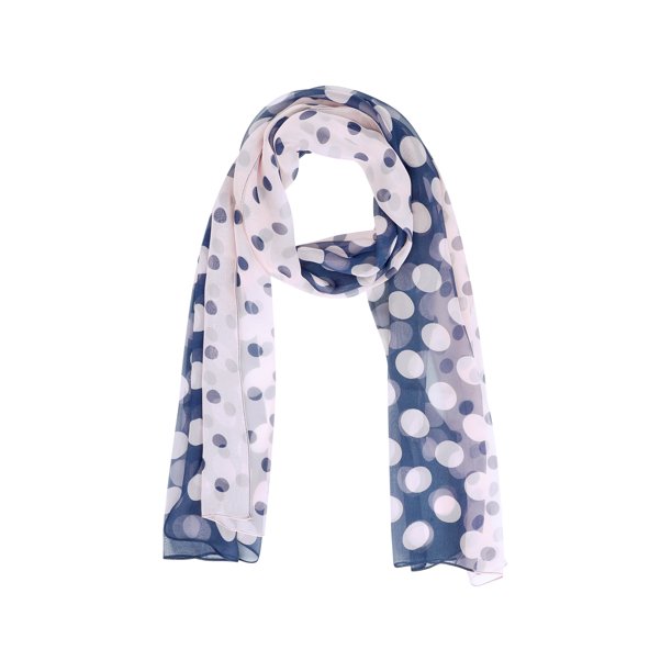Bufanda Vintage de Lunares de los Años 50 para Mujer, Pañuelo Ligero de Seda para Protección Solar para el Verano Talla Única lunares-5
