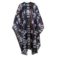 Magideal - Capa De Corte De Cabellero De Tela Impermeable Ligera Con Estampado De Escote Ajustable Fácil De Limpiar Capas De Delantal De Tinte De Peluquería