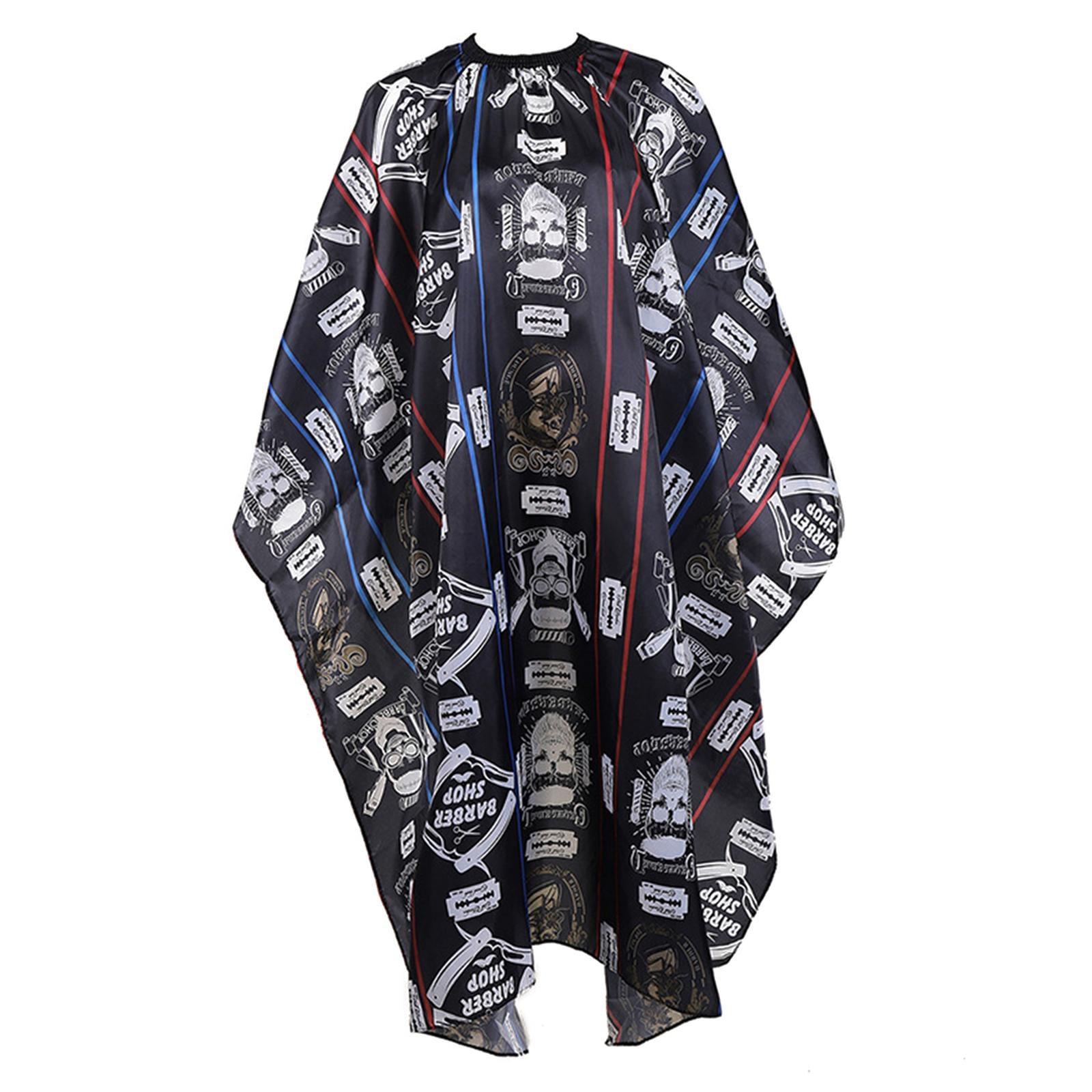 Magideal - Capa De Corte De Cabellero De Tela Impermeable Ligera Con Estampado De Escote Ajustable Fácil De Limpiar Capas De Delantal De Tinte De Peluquería