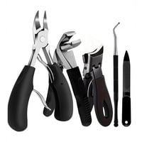 Xusx111 - Clippers De Uñas De Los Pies De 5 Piezas Para Uñas De Los Pies Gruesas Para Personas Mayores, Cabeza En Ángulo Grandes Uñas De Uñas De Los Pies De Los Pies Conjunto Para Hombres, Cortadoras