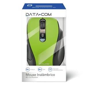 Mouse Inalámbrico Verde 4D Datacom