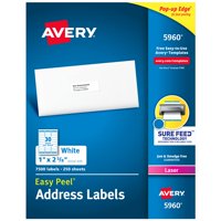 Etiquetas De Dirección Avery Easy Peel Sure Feed De 1 X 2-5/8 Pulgadas 7500
