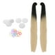 thumbnail image 2 of Casco De Motocicleta Coletas Cabello Colas Colas De Caballo Para Motocicleta Bicicleta Bicicleta Beige, 2 of 5