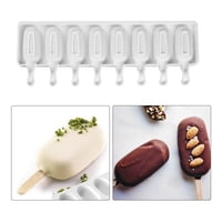 Genérico - Moldes De Silicona Para Helados Molde Paletas Helado 8Cavid
