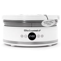 Deshidratador De Alimentos Elite Gourmet Efd329Wd Con 5 Bandejas Blanco
