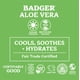 thumbnail image 3 of Gel para aliviar las quemaduras solares Badger Aloe Vera 120 ml Fair Trade, 3 of 6