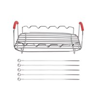 Magideal - -Rejilla, Rejilla Para Barbacoa, Revestimiento Antiadherente, Accesorios, Rejilla Para Barbacoa Para Brochetas, Bandeja Para Hornear Verduras, Pan Par