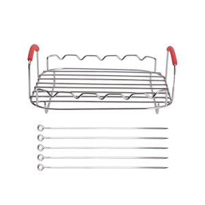 Magideal - -Rejilla, Rejilla Para Barbacoa, Revestimiento Antiadherente, Accesorios, Rejilla Para Barbacoa Para Brochetas, Bandeja Para Hornear Verduras, Pan Par