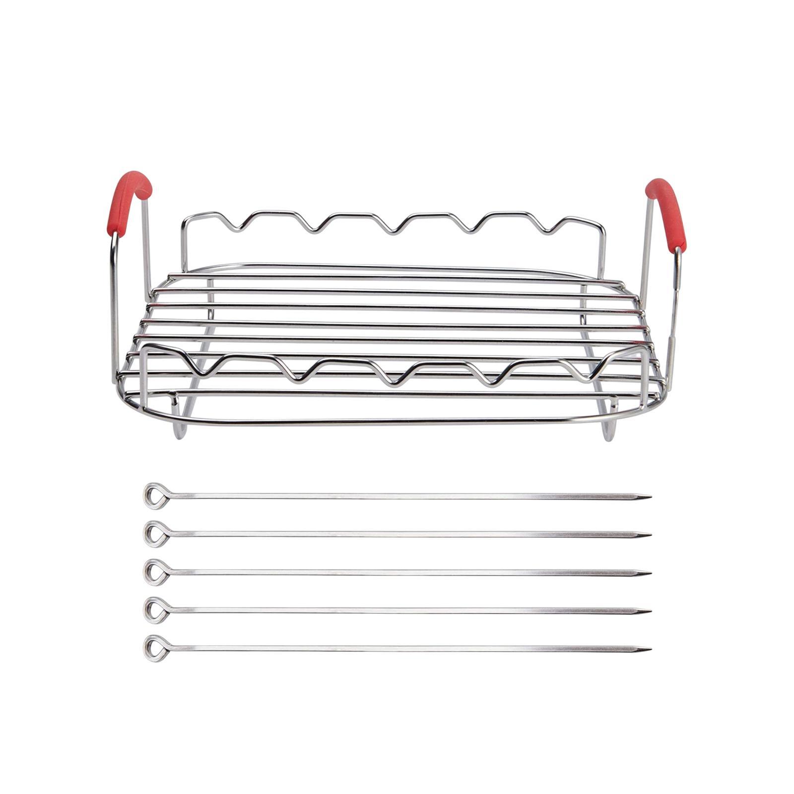 Magideal - -Rejilla, Rejilla Para Barbacoa, Revestimiento Antiadherente, Accesorios, Rejilla Para Barbacoa Para Brochetas, Bandeja Para Hornear Verduras, Pan Par