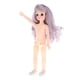 thumbnail image 3 of 28cm Ball Jointed Girl Doll Body DIY Cabello Rizado Púrpura Con Flequillo, 3 of 5