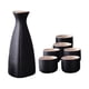 thumbnail image 4 of Juego de Sake japonés, bote de cerámica y tazas de Sake de regalo, bote de 150ml, artesanías de taza de 25ml, juegos para servir Sake negro para cocin, 4 of 5