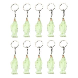 Bothyi - 10 Uds. Llaveros Católicos Organizador De Llavero Religioso Para Navidad Amigos Verde